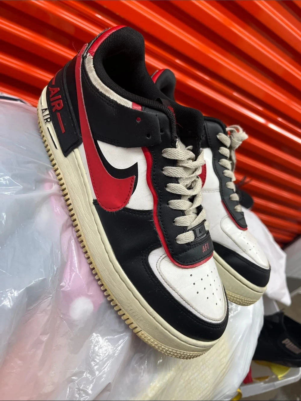 Nike Men’s Air Force 1 Low White Black Red